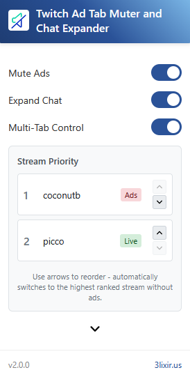 Multi-Tab Control Interface
